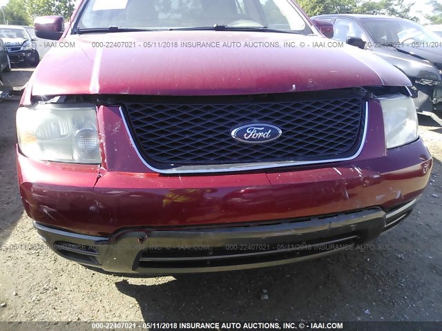 1FMZK02147GA07781 - 2007 FORD FREESTYLE SEL RED photo 6