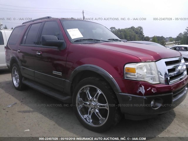 1FMFU15517LA83662 - 2007 FORD EXPEDITION XLT RED photo 1