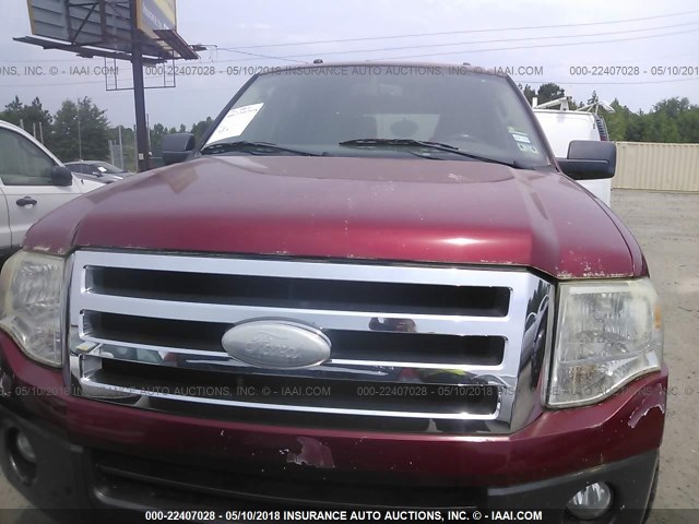 1FMFU15517LA83662 - 2007 FORD EXPEDITION XLT RED photo 6
