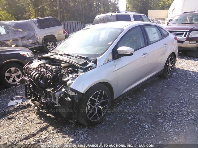 1FADP3H22HL327049 - 2017 FORD FOCUS SEL SILVER photo 2