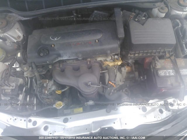 4T1BE46K78U211495 - 2008 TOYOTA CAMRY CE/LE/XLE/SE SILVER photo 10