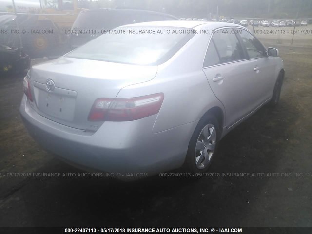 4T1BE46K78U211495 - 2008 TOYOTA CAMRY CE/LE/XLE/SE SILVER photo 4
