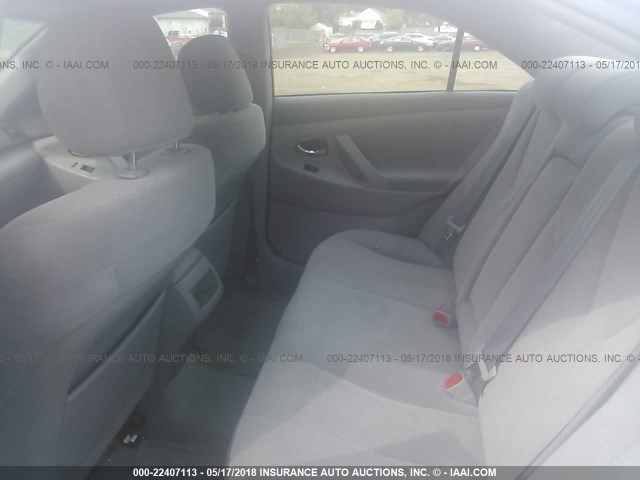 4T1BE46K78U211495 - 2008 TOYOTA CAMRY CE/LE/XLE/SE SILVER photo 8