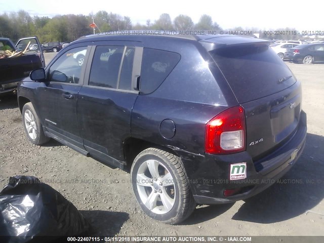 1J4NF1FB2BD218269 - 2011 JEEP COMPASS SPORT Dark Blue photo 3