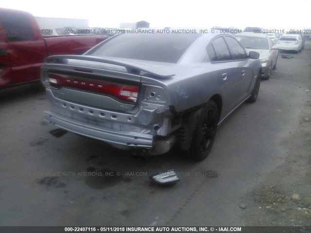 2C3CDXCT6EH303260 - 2014 DODGE CHARGER R/T GRAY photo 4