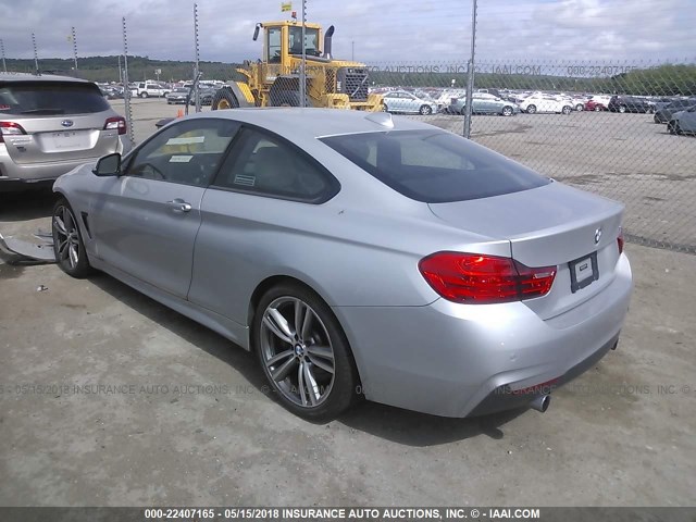 WBA3R1C59EK193077 - 2014 BMW 435 I SILVER photo 3