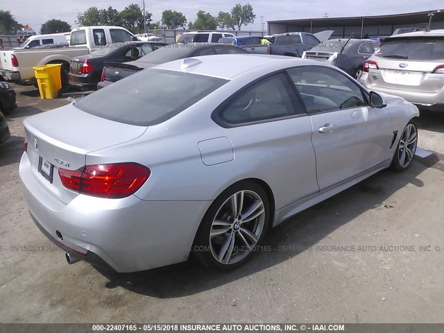 WBA3R1C59EK193077 - 2014 BMW 435 I SILVER photo 4