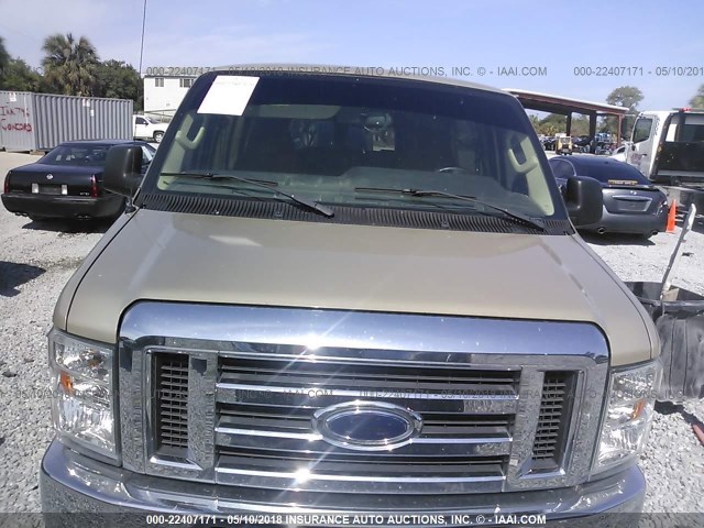 1FBNE3BL8CDA61422 - 2012 FORD ECONOLINE E350 SUPER DUTY WAGON GOLD photo 6