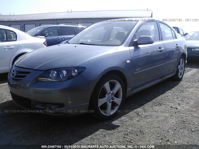 JM1BK123841188721 - 2004 MAZDA 3 S GRAY photo 2