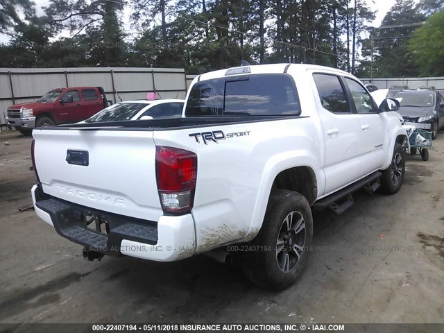 5TFAZ5CN1HX037415 - 2017 TOYOTA TACOMA DBL CAB/SR5/TRD SPORT/OR WHITE photo 4