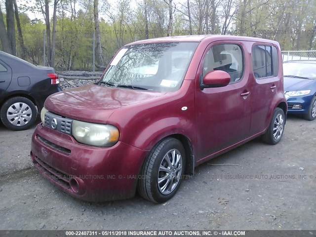 JN8AZ28R79T103246 - 2009 NISSAN CUBE S/SL RED photo 2