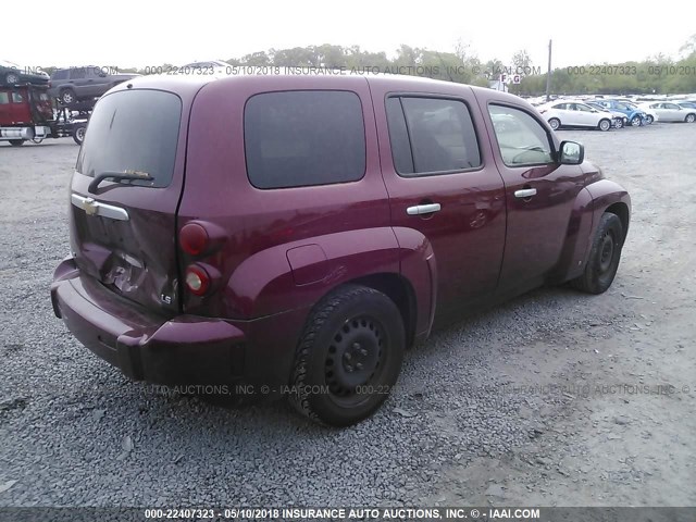 3GNDA13D16S586316 - 2006 CHEVROLET HHR LS RED photo 4
