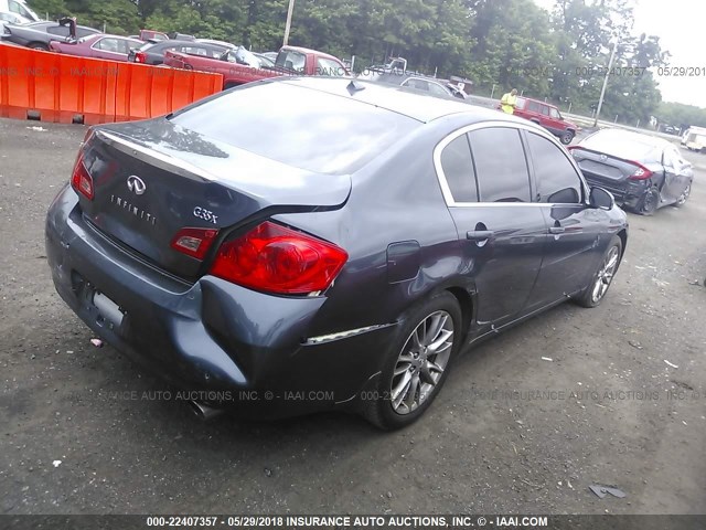 JNKBV61F08M275287 - 2008 INFINITI G35 GRAY photo 4