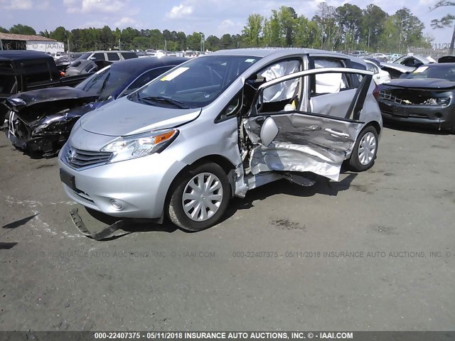 3N1CE2CPXGL390317 - 2016 NISSAN VERSA NOTE S/S PLUS/SV/SL/SR SILVER photo 2