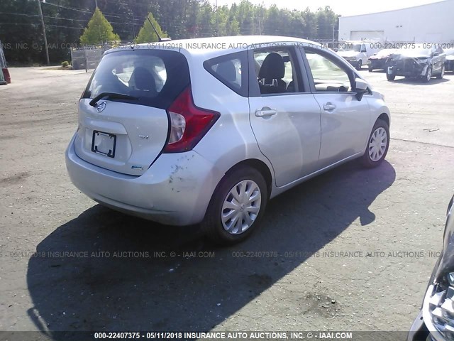 3N1CE2CPXGL390317 - 2016 NISSAN VERSA NOTE S/S PLUS/SV/SL/SR SILVER photo 4