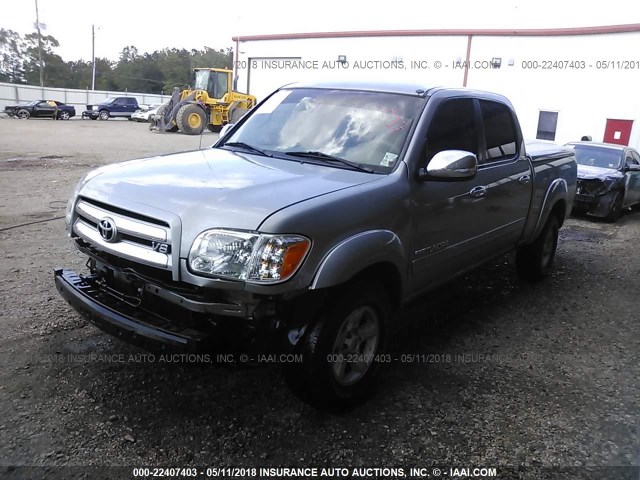 5TBET34155S470197 - 2005 TOYOTA TUNDRA DOUBLE CAB SR5 GRAY photo 2