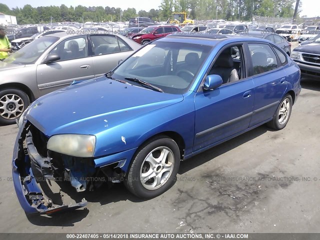 KMHDN56D25U171161 - 2005 HYUNDAI ELANTRA GLS/GT BLUE photo 2