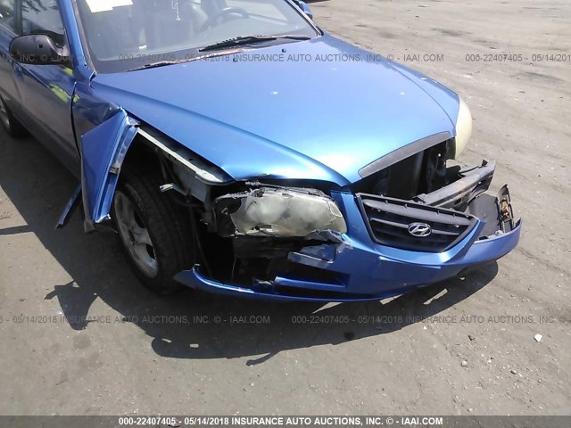 KMHDN56D25U171161 - 2005 HYUNDAI ELANTRA GLS/GT BLUE photo 6