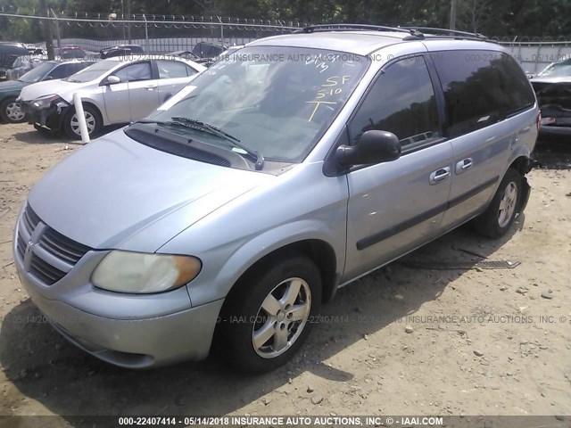 1D4GP45R25B136959 - 2005 DODGE CARAVAN SXT Light Blue photo 2