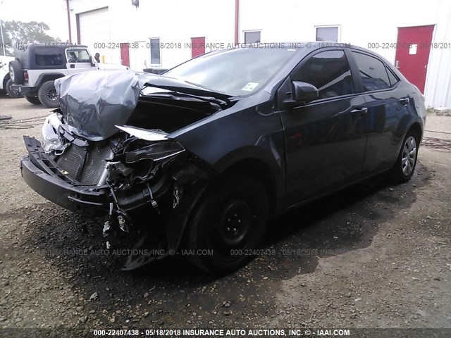 2T1BURHE4FC266735 - 2015 TOYOTA COROLLA L/LE/LE PLS/PRM/S/S PLS GRAY photo 2