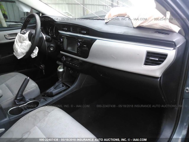 2T1BURHE4FC266735 - 2015 TOYOTA COROLLA L/LE/LE PLS/PRM/S/S PLS GRAY photo 5