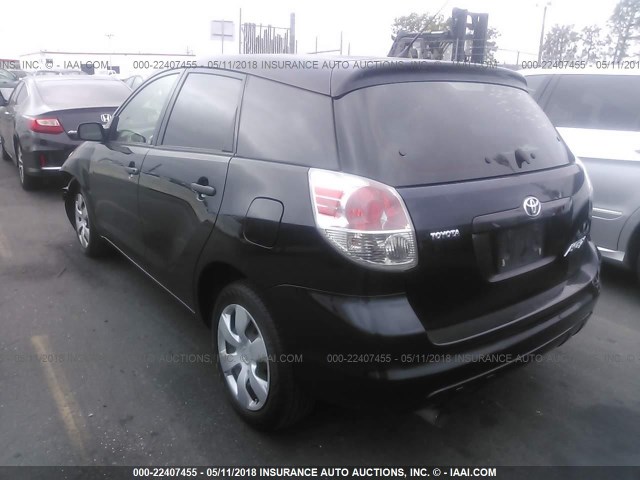 2T1KR32E48C713722 - 2008 TOYOTA COROLLA MATRIX XR BLACK photo 3