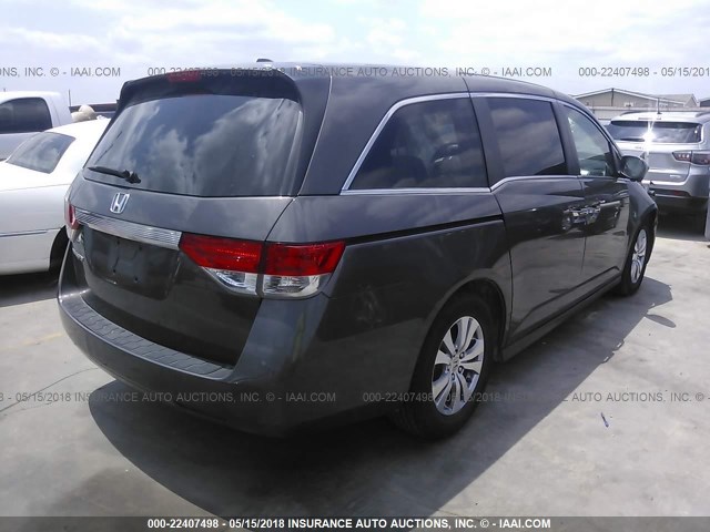 5FNRL5H69GB106480 - 2016 HONDA ODYSSEY EXL GRAY photo 4