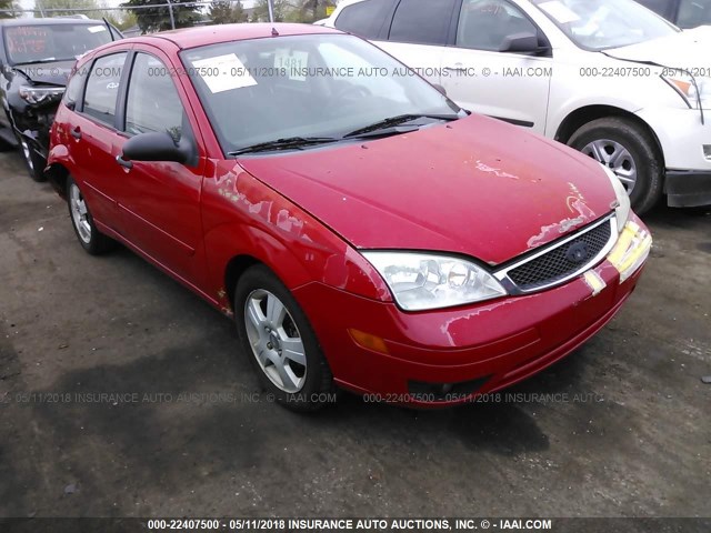 1FAHP37N47W164169 - 2007 FORD FOCUS ZX5/S/SE/SES RED photo 1