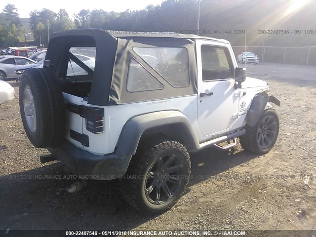 1J4AA2D19BL577122 - 2011 JEEP WRANGLER SPORT WHITE photo 4