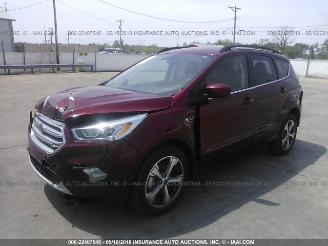 1FMCU0GD0HUA75758 - 2017 FORD ESCAPE SE RED photo 2