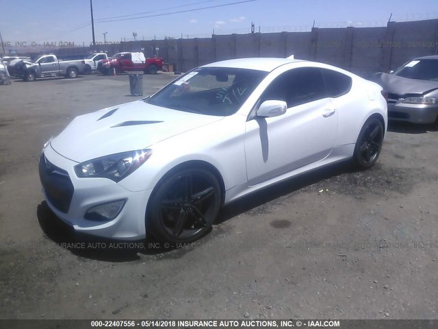 KMHHU6KJ1EU118277 - 2014 HYUNDAI GENESIS COUPE 3.8L WHITE photo 2