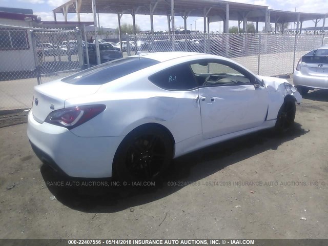 KMHHU6KJ1EU118277 - 2014 HYUNDAI GENESIS COUPE 3.8L WHITE photo 4