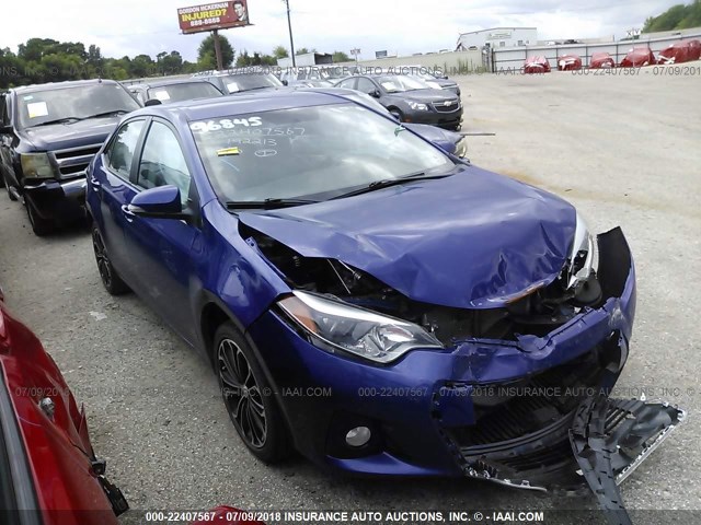 5YFBURHE3GP502938 - 2016 TOYOTA COROLLA L/LE/LE PLS/PRM/S/S PLS BLUE photo 1