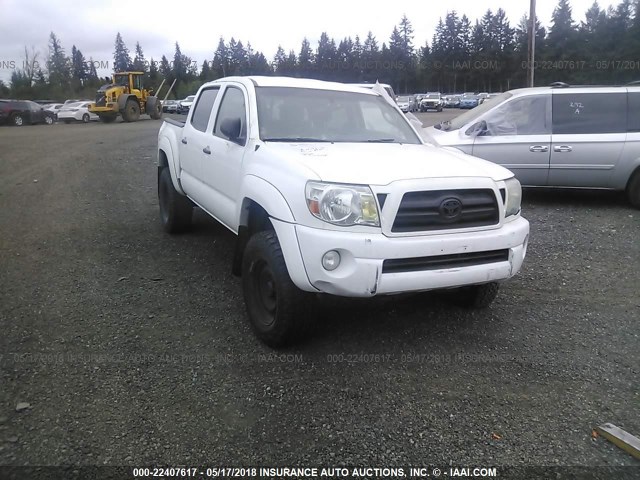 5TELU42N46Z224298 - 2006 TOYOTA TACOMA DOUBLE CAB WHITE photo 1