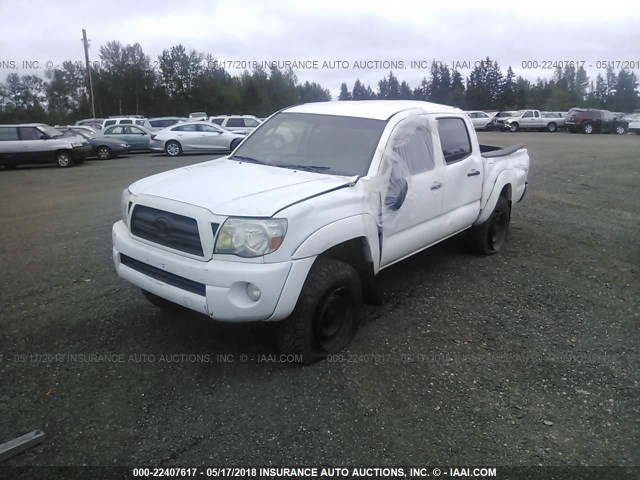5TELU42N46Z224298 - 2006 TOYOTA TACOMA DOUBLE CAB თეთრი ფოტო 2