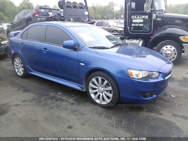 JA32U8FW3BU008109 - 2011 MITSUBISHI LANCER GTS BLUE photo 1