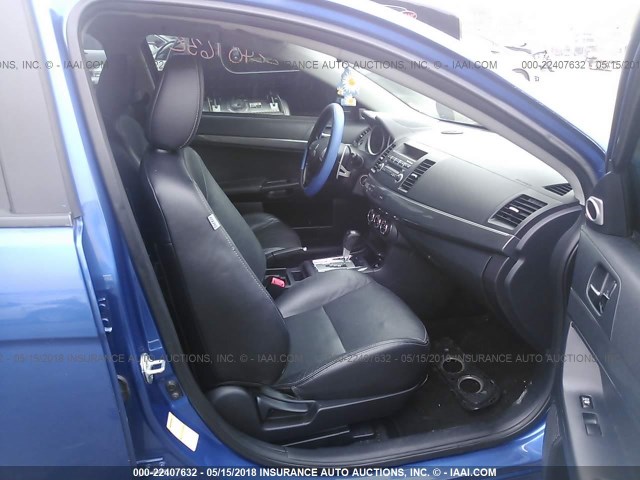 JA32U8FW3BU008109 - 2011 MITSUBISHI LANCER GTS BLUE photo 5