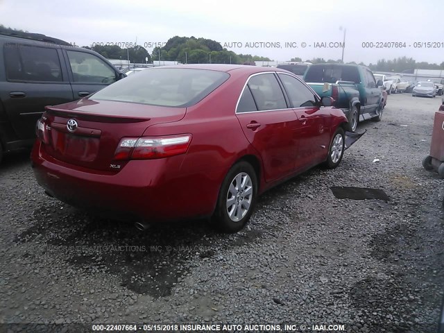 JTNBK46K373009332 - 2007 TOYOTA CAMRY NEW GENERAT LE/XLE/SE RED photo 4