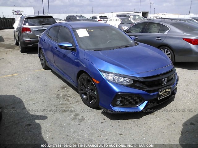 SHHFK7H41HU212986 - 2017 HONDA CIVIC SPORT Կապույտ լուսանկար 1