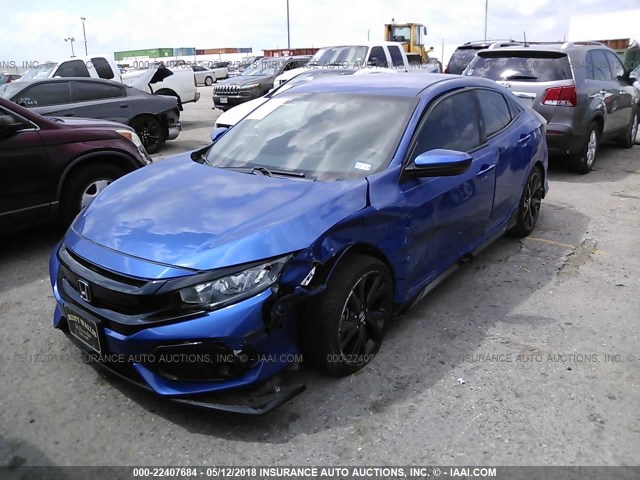 SHHFK7H41HU212986 - 2017 HONDA CIVIC SPORT Կապույտ լուսանկար 2