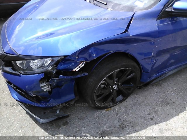 SHHFK7H41HU212986 - 2017 HONDA CIVIC SPORT Կապույտ լուսանկար 6