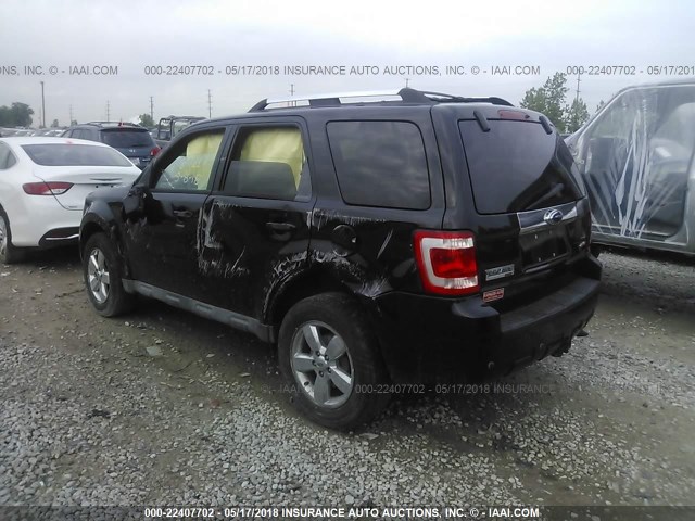 1FMCU94G89KB09462 - 2009 FORD ESCAPE LIMITED BLACK photo 3