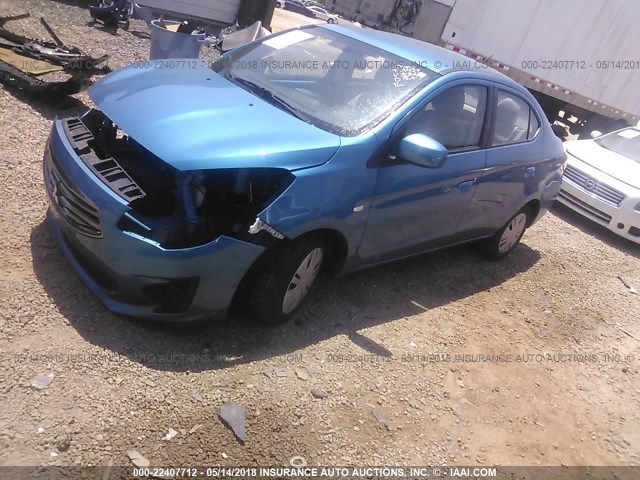 ML32F3FJ3HHF07325 - 2017 MITSUBISHI MIRAGE G4 ES ლურჯი ფოტო 2