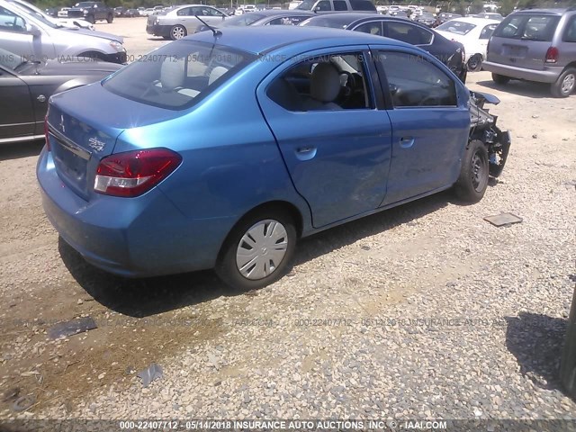 ML32F3FJ3HHF07325 - 2017 MITSUBISHI MIRAGE G4 ES ლურჯი ფოტო 4