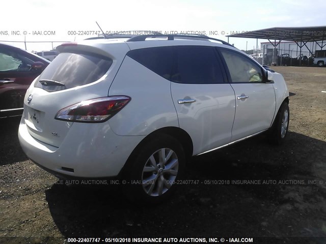 JN8AZ1MU2EW402236 - 2014 NISSAN Murano S/SL/SV/LE WHITE photo 4