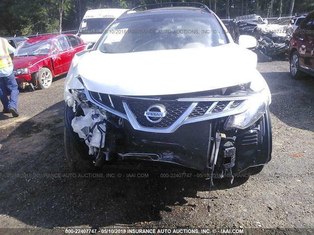 JN8AZ1MU2EW402236 - 2014 NISSAN Murano S/SL/SV/LE WHITE photo 6