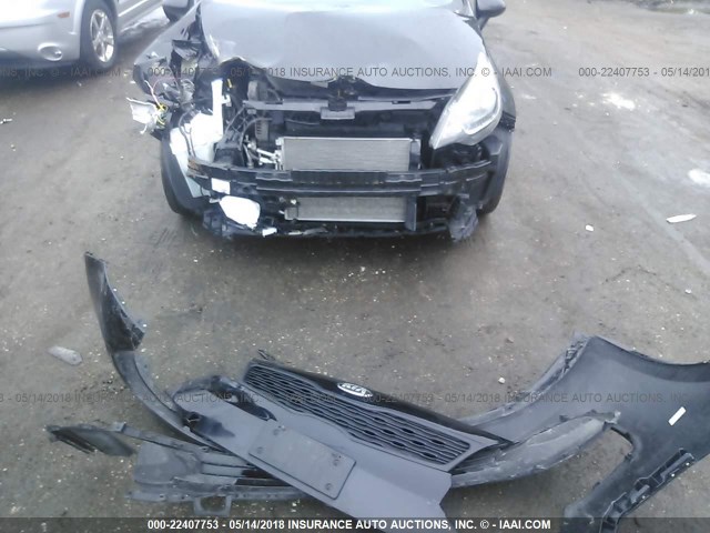 KNADM4A3XD6212183 - 2013 KIA RIO LX BLACK photo 6