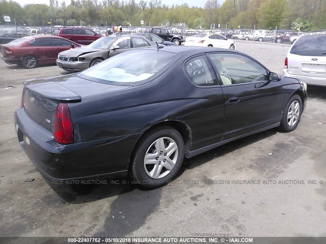 2G1WJ15K269351037 - 2006 CHEVROLET MONTE CARLO LS შავი ფოტო 4
