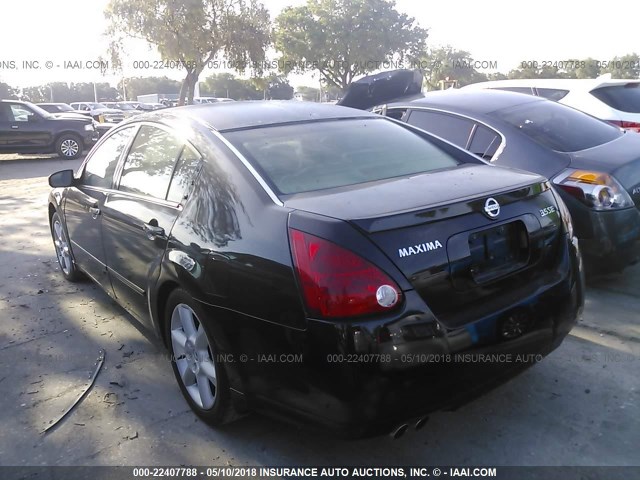 1N4BA41E54C872322 - 2004 NISSAN MAXIMA SE/SL BLACK photo 3