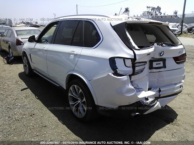 5UXKR0C58F0P18148 - 2015 BMW X5 XDRIVE35I WHITE photo 3